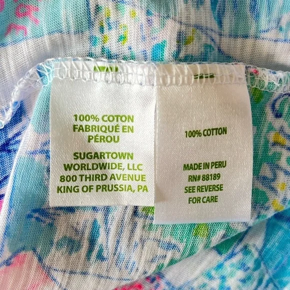 NWT Lilly Pulitzer WISH YOU WERE HERE Etta Tee Shirt - Picture 8 of 11